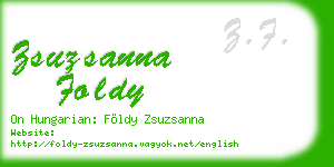 zsuzsanna foldy business card