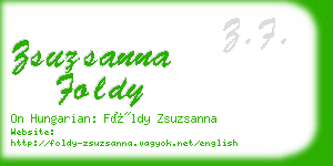 zsuzsanna foldy business card